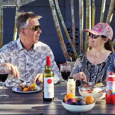 guests enjoying a meal in the almare motel bbq area